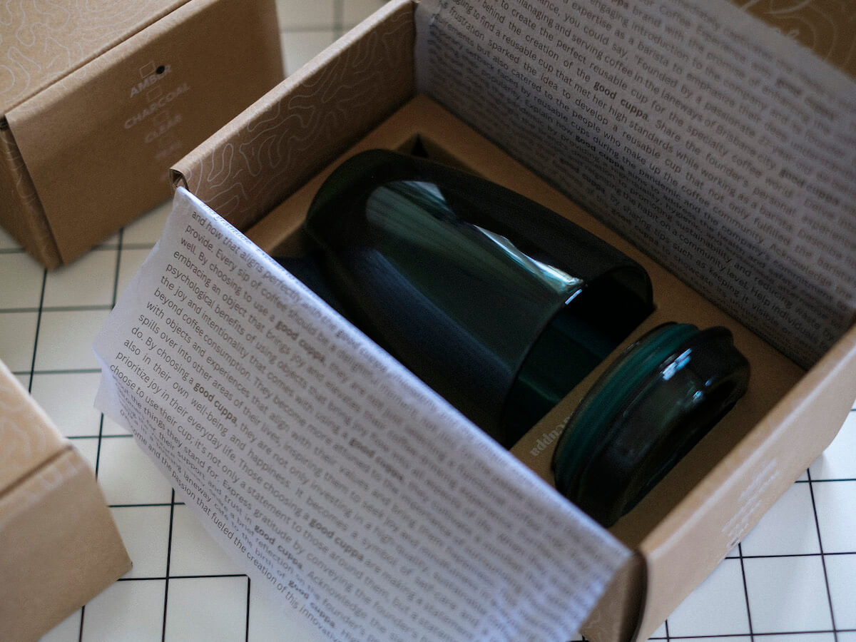 Good Cuppa | Tasse à emporter en verre à double paroi - 8oz