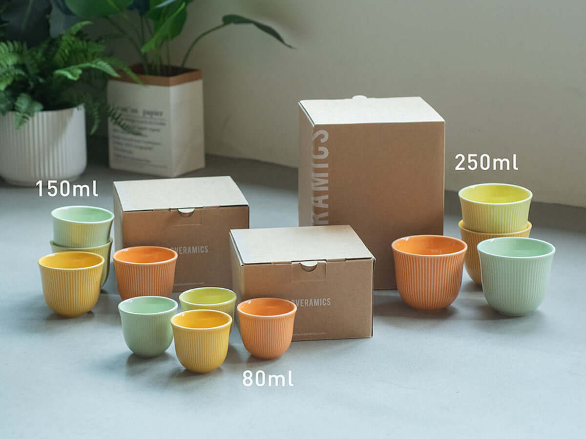 Loveramics | Ensemble de 4 tasses de dégustation à motif en relief - Gleam