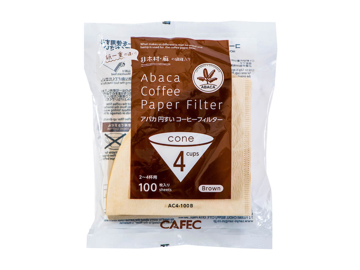 CAFEC | Filtres coniques en papier Abaca (paquet de 100)