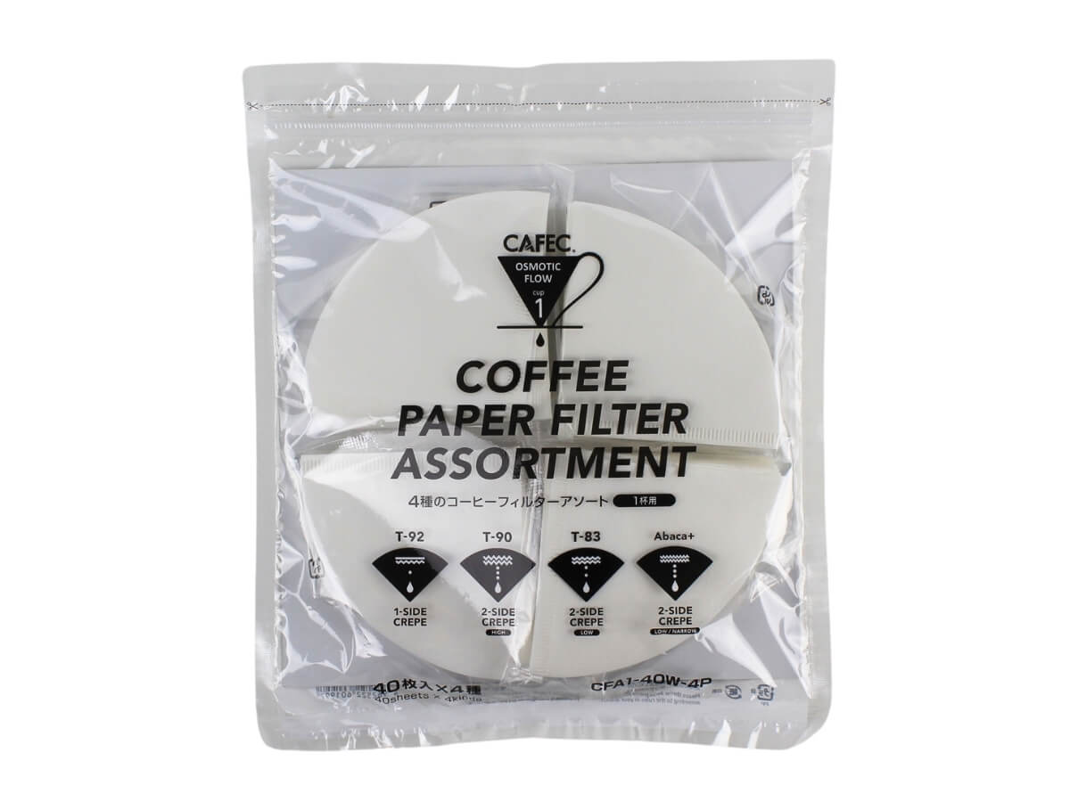 CAFEC | Assortiment 4P de filtres en papier (4 x 40pk)