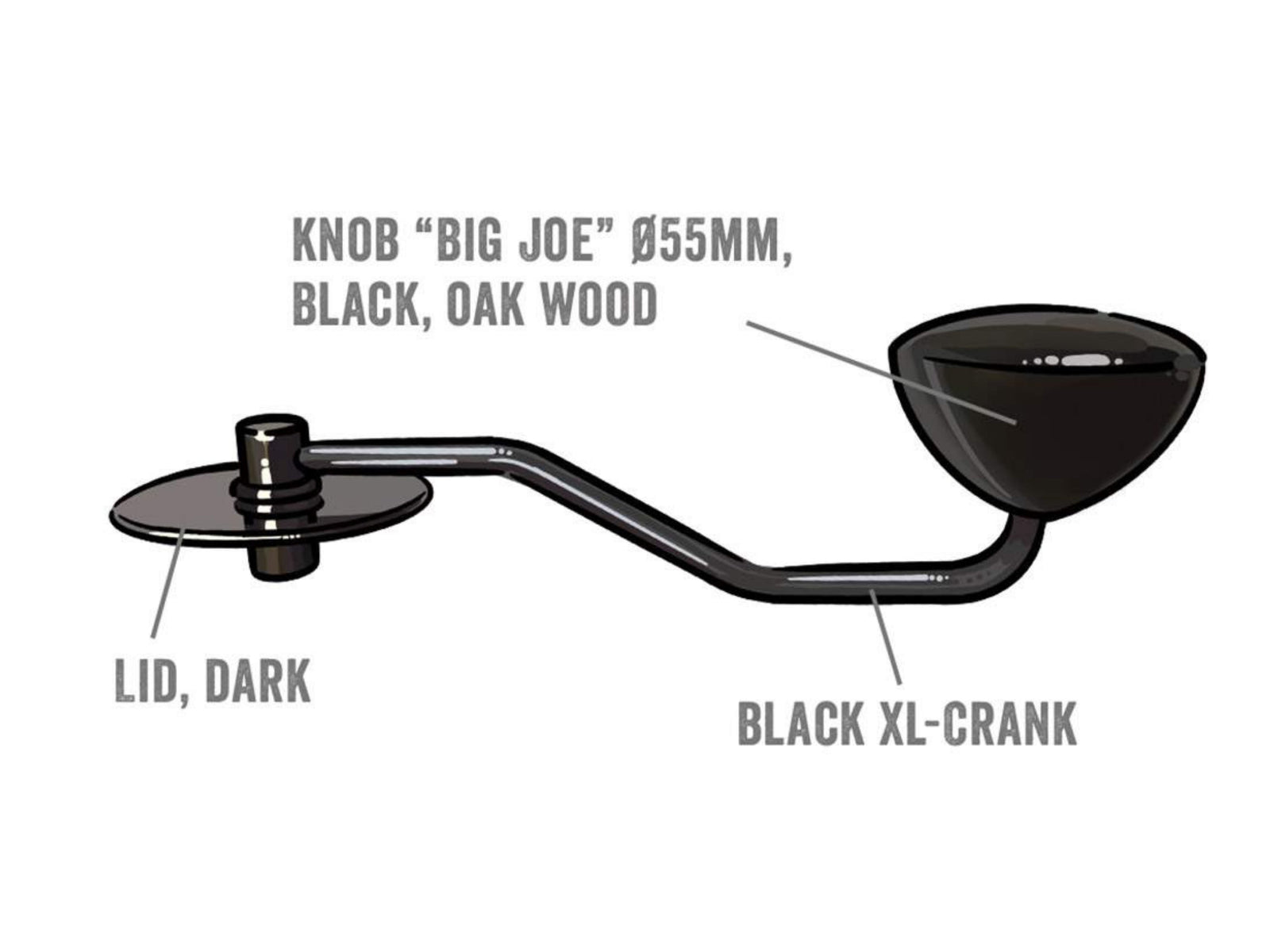 Comandante | Manivelle Black Crank noire