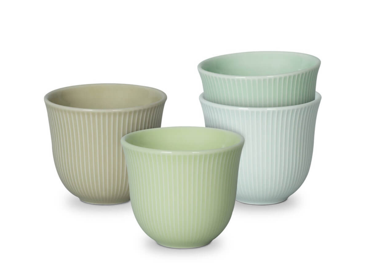 Loveramics | Ensemble de 4 tasses de dégustation à motif en relief - Moonbeam