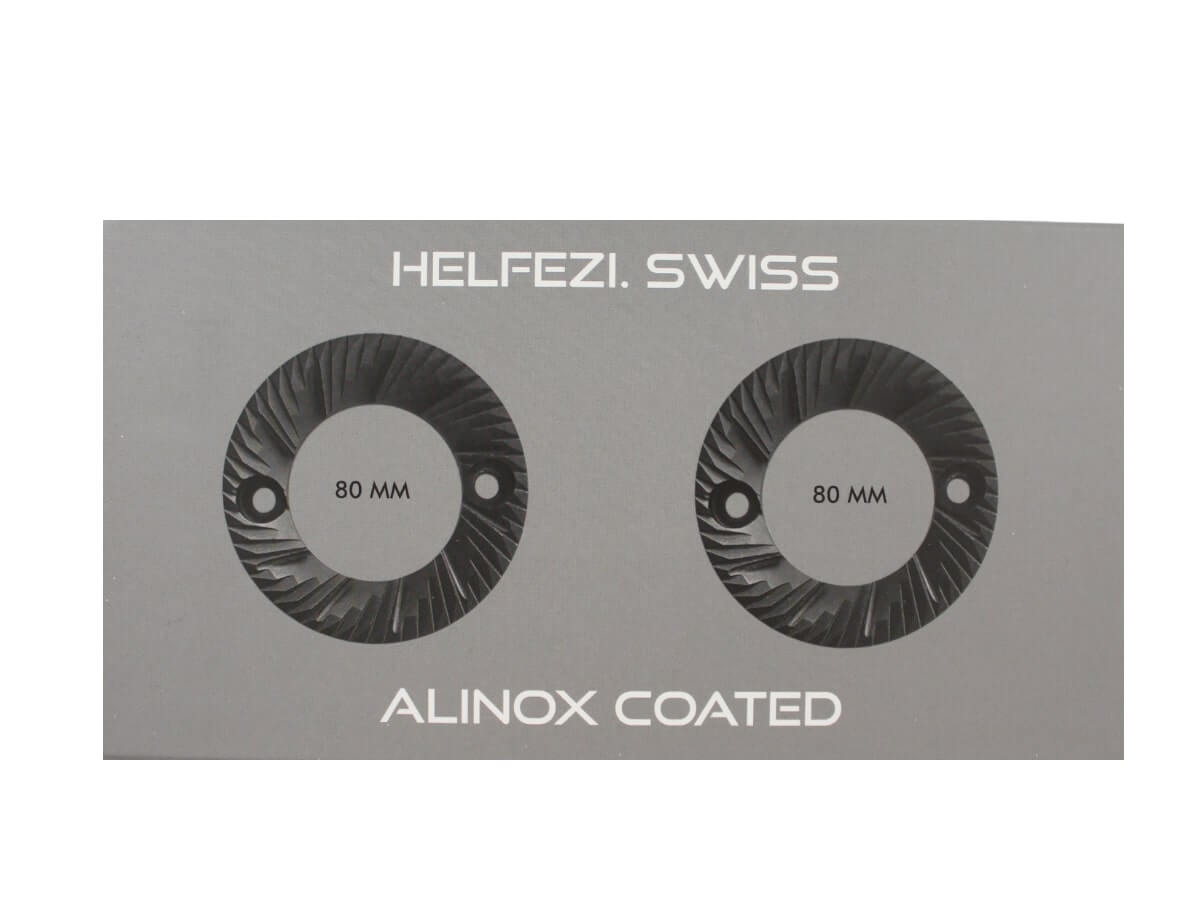 Helfezi | Meules plates revêtement Alinox de 80 mm