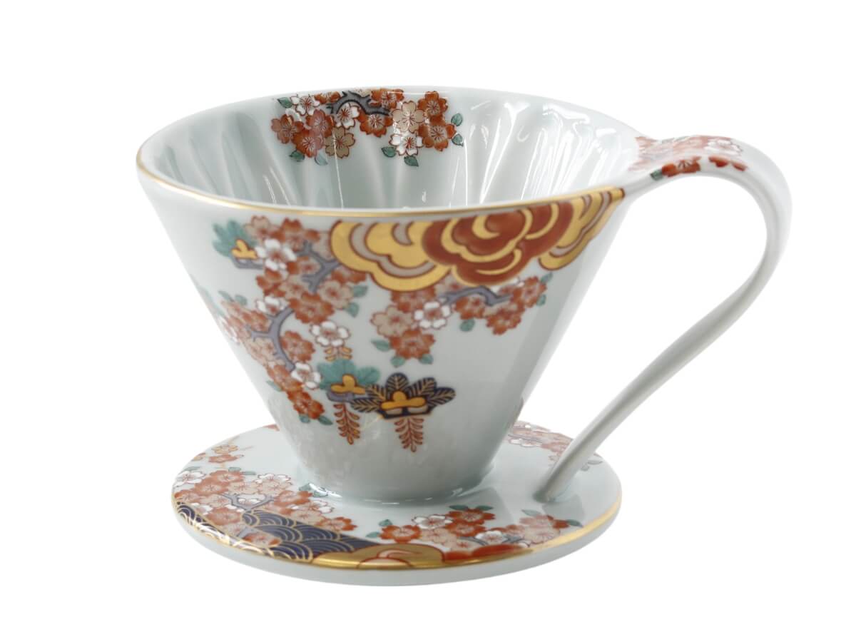 CAFEC | Cône d&#39;infusion Flower Dripper Imari-Ware 50e anniversaire (édition limitée)