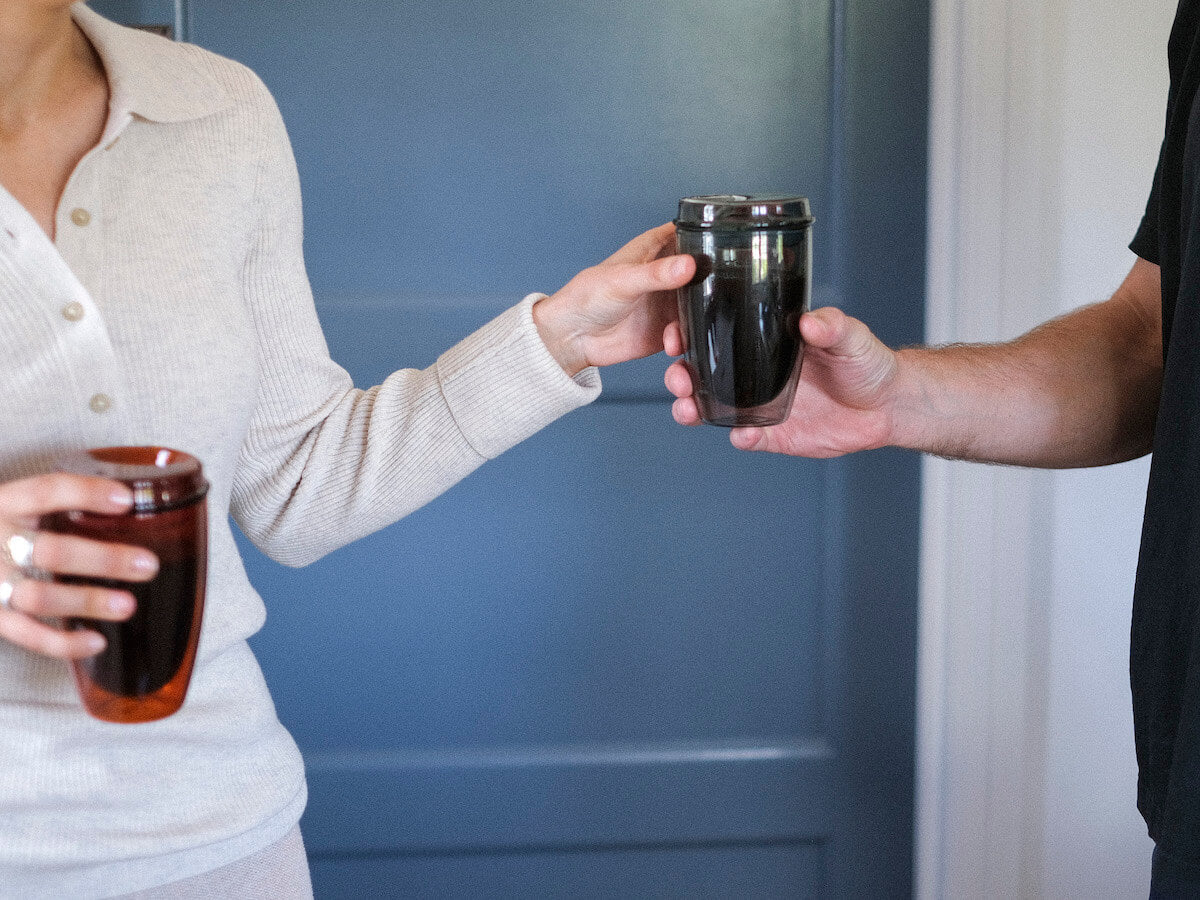 Good Cuppa | Tasse à emporter en verre à double paroi - 12oz