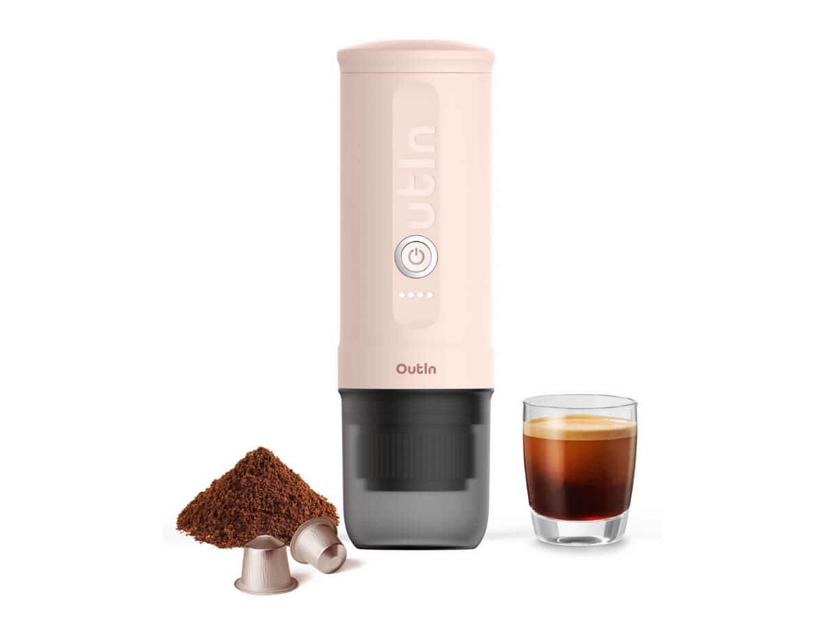 OutIn | Machine Espresso Nano Portable Electrique - Rose Quartz (Édition Limitée)