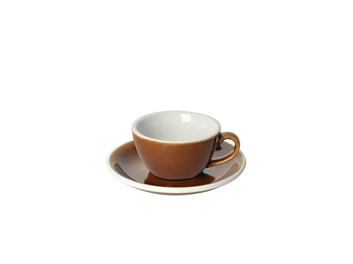 Loveramics | Tasse &amp; soucoupe à flat white Egg de 150 ml - Couleurs de potier