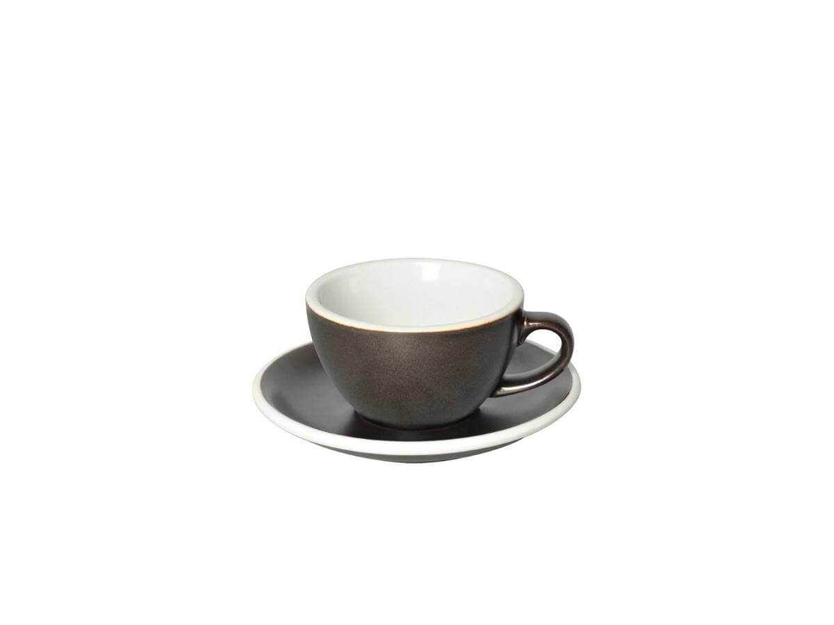 Loveramics | Tasse &amp; soucoupe à flat white Egg de 150 ml - Couleurs de potier