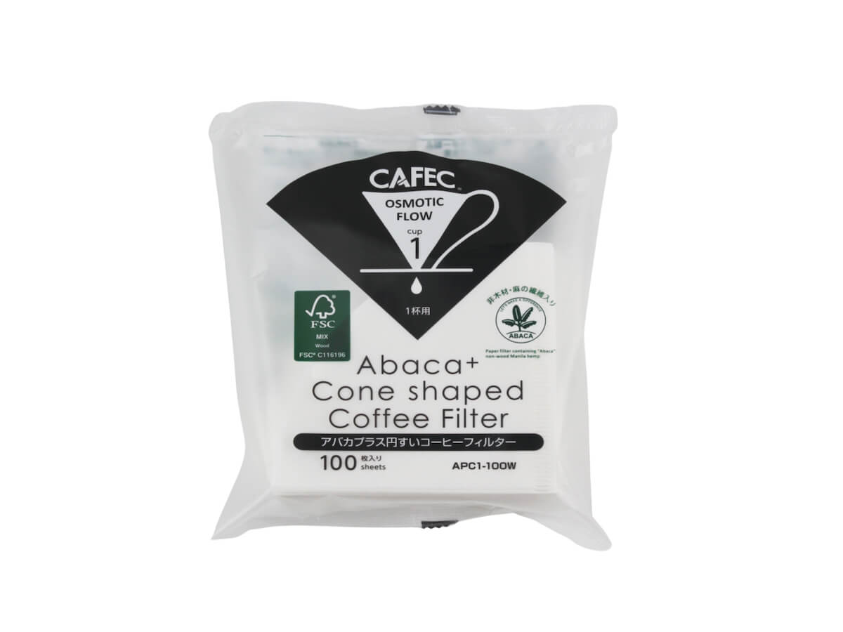 CAFEC  Filtres coniques Abaca+ (paquet de 100) - Boutique Cafuné
