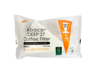 CAFEC | Filtre en papier Abaca+ Deep 27 (Paquet de 100)