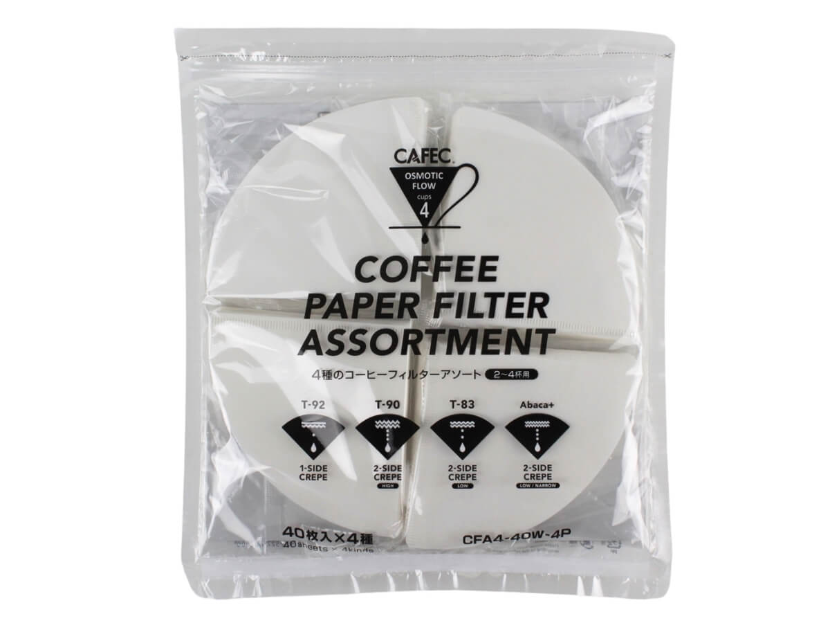 CAFEC | Assortiment 4P de filtres en papier (4 x 40pk)