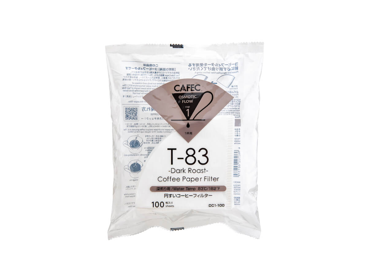 CAFEC | Filtres en papier de torréfaction foncée (paquet de 100)
