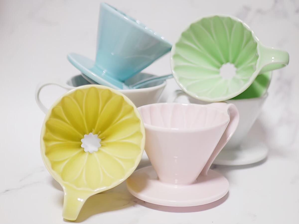 CAFEC | Cône d’infusion en porcelaine Flower Dripper - 2-4 tasses