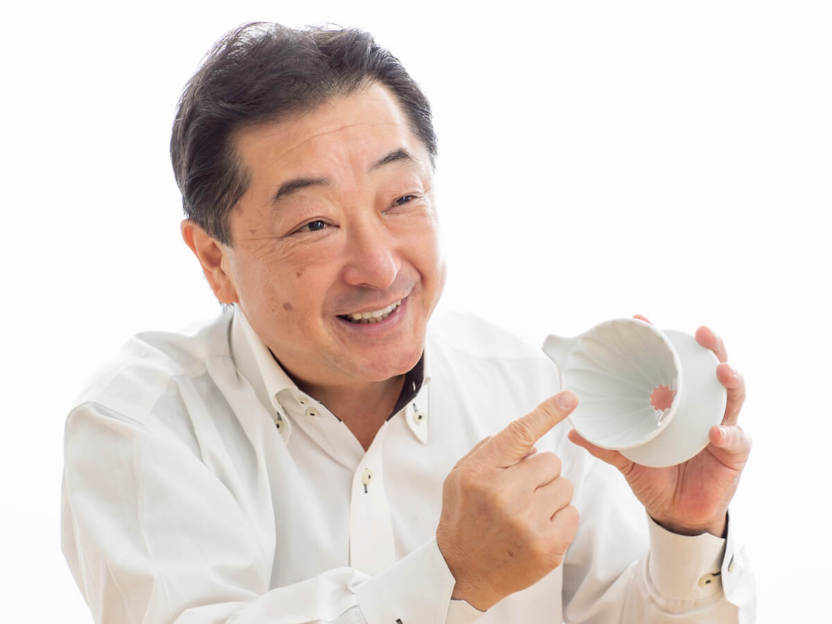 CAFEC | Cône d’infusion en porcelaine Flower Dripper - 1 tasse