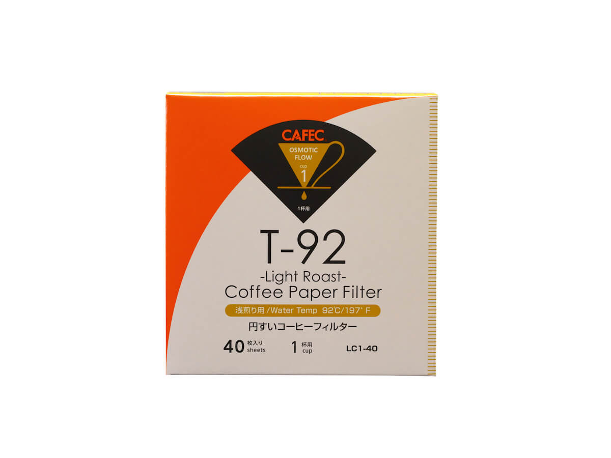 CAFEC | Filtres en papier de torréfaction pâle T-92 (paquet de 40)