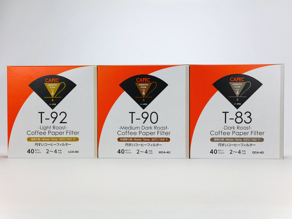 CAFEC | Filtres en papier de torréfaction pâle T-92 (paquet de 40)