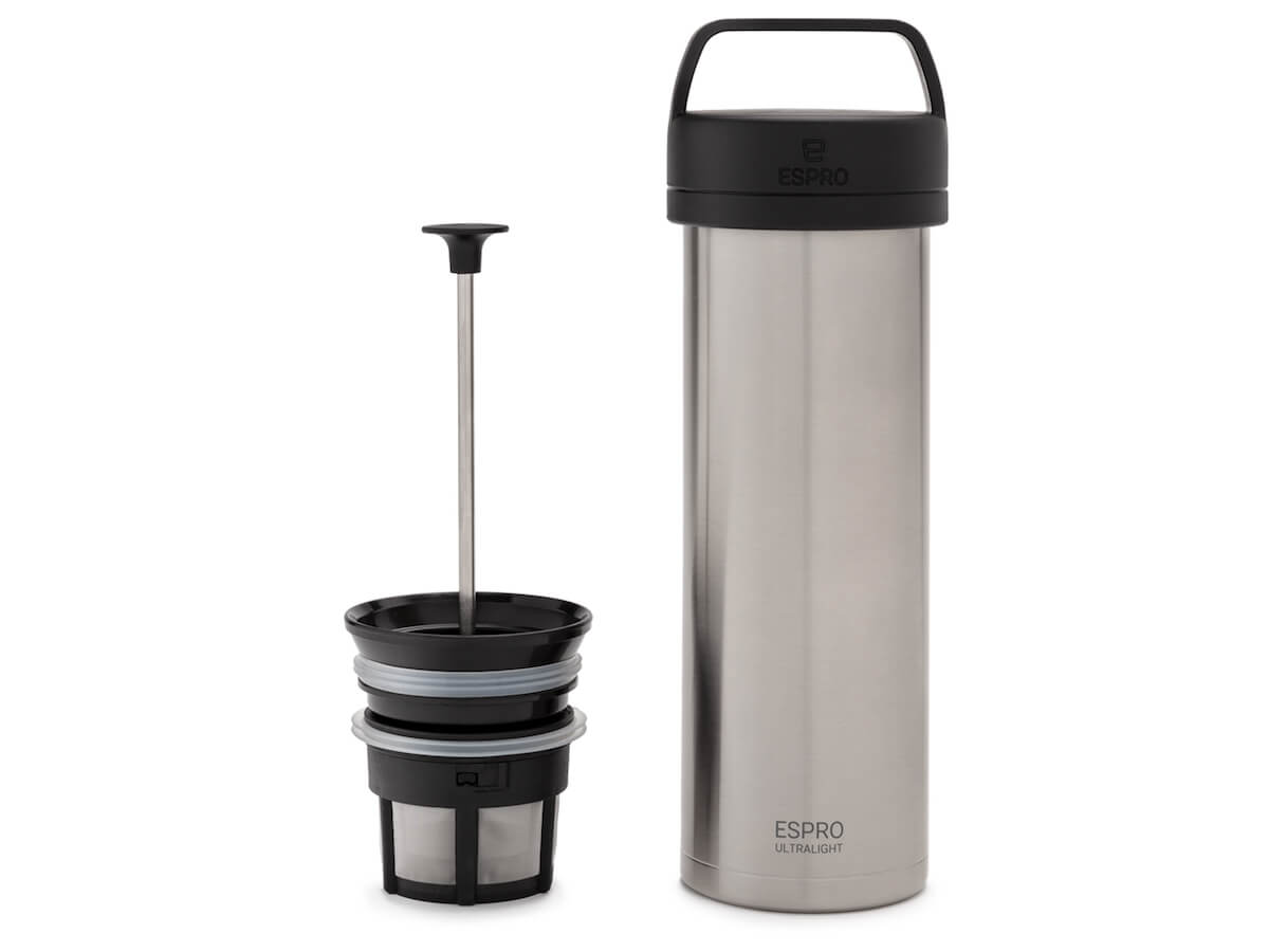 Espro | Cafetière à piston P0 Ultralight - Acier inoxydable brossé