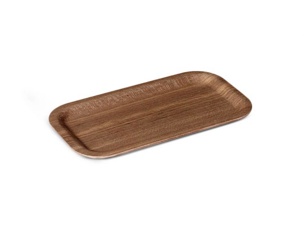 Kinto | Nonslip Slim Tray - Teak - CAFUNE - Serveware - Canada