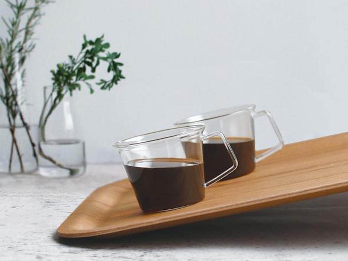 Kinto | Nonslip Slim Tray - Teak - CAFUNE - Serveware - Canada