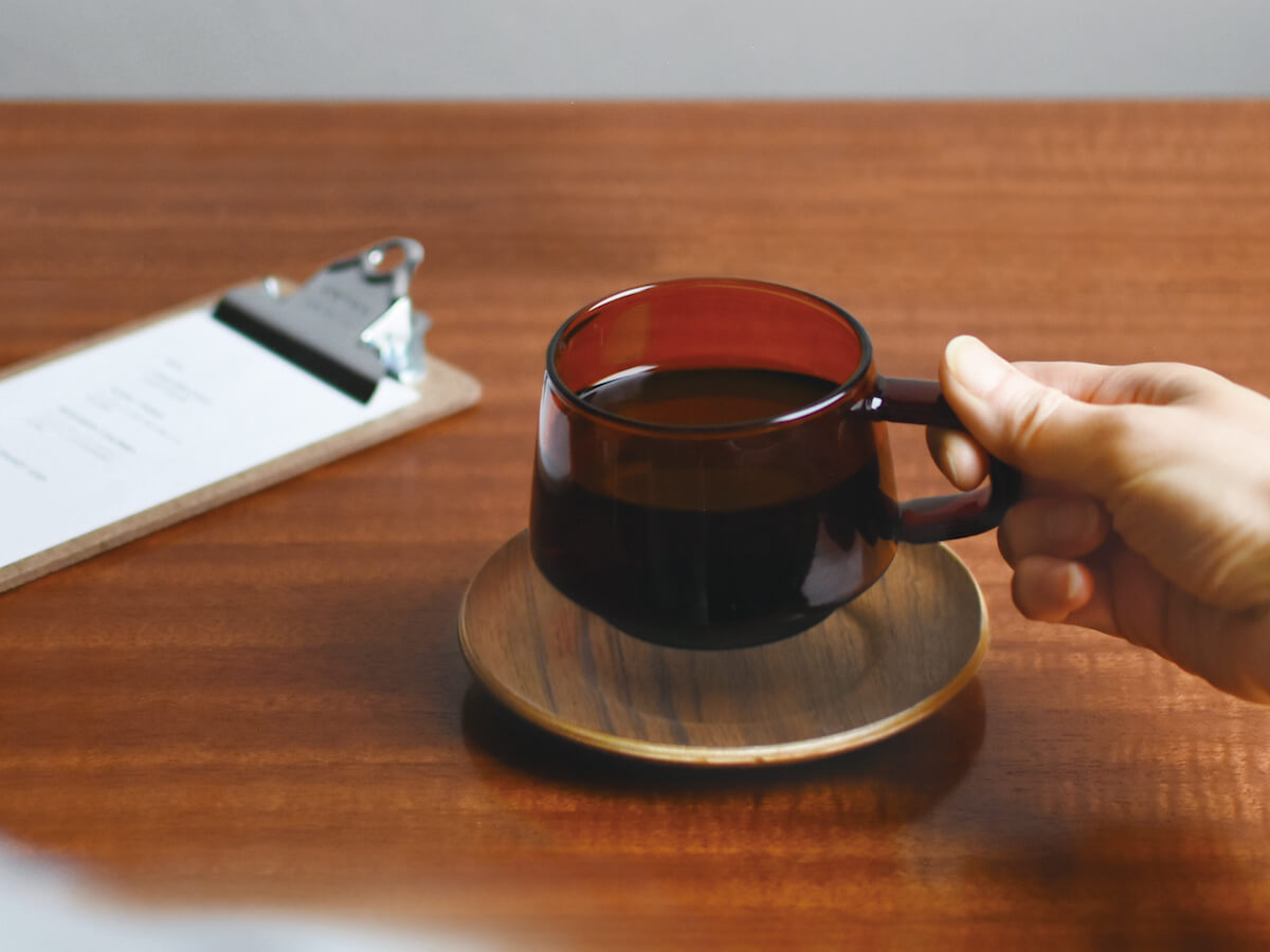 Kinto | Tasse Sepia avec soucoupe