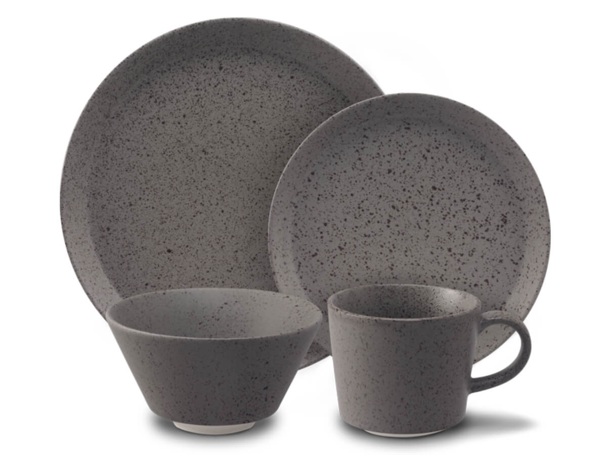 Loveramics | Ensemble de service Occidental 16 mcx Stone pour 4 personnes